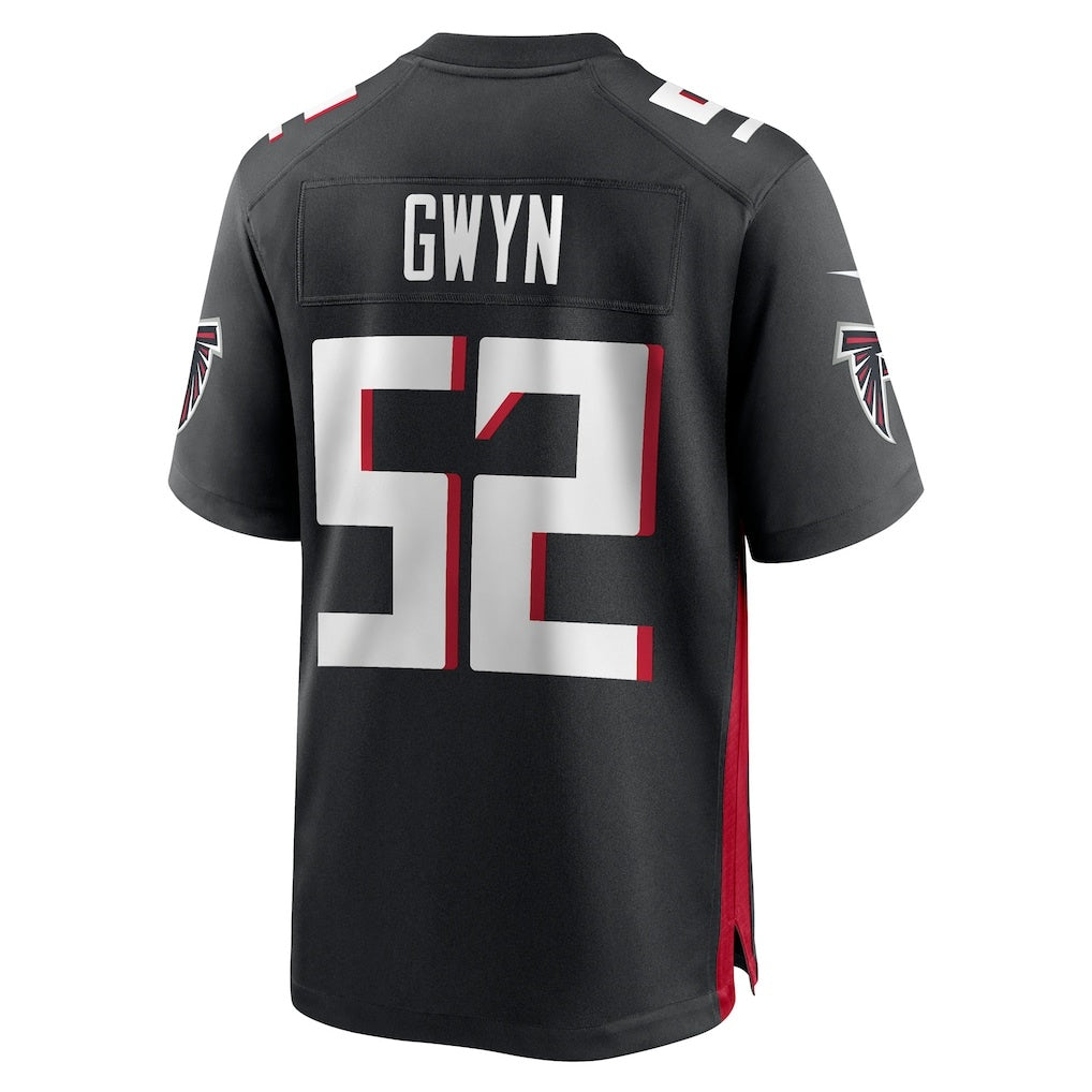 A.Falcons #52 Jovaughn Gwyn Black Tomch Team Game Jersey