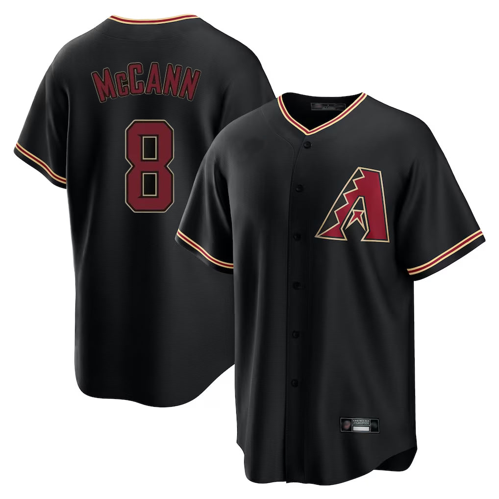 Arizona Diamondbacks #8 James McCann Player Black Tomch Limited Home Stitched Jerseys
