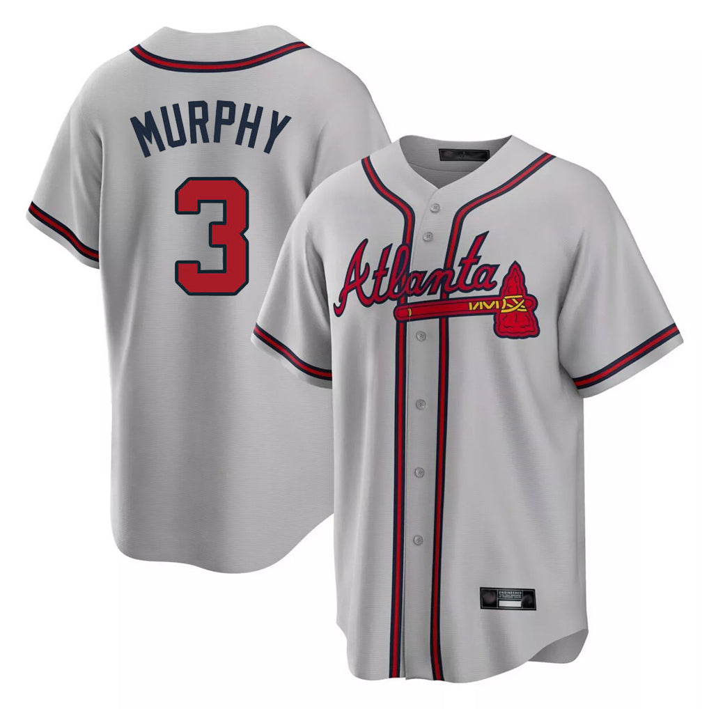 Atlanta Braves #3 Dale Murphy Player Gray Tomch Home Game Stitched Jerseys