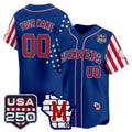 Custom Milwaukee Brewers America 250 Edition Vapor Premier Limited Royal Tomch Stitched Jerseys