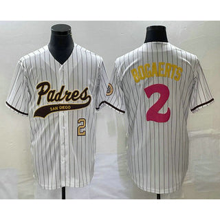San Diego Padres #2 Xander Bogaerts Number White Tomch NEW 2023 City Connect Cool Base Stitched Jersey