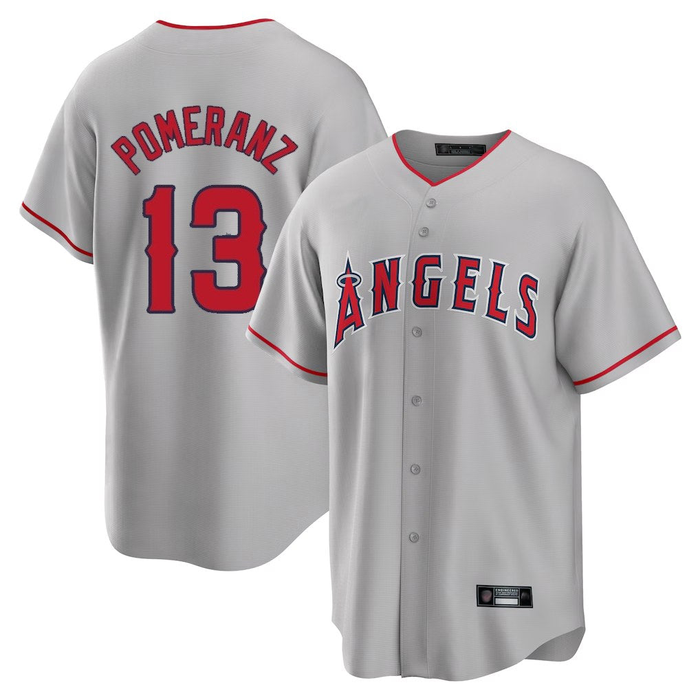 Los Angeles Angels #13 Drew Pomeranz Player Gray Tomch Home Game Stitched Jerseys