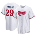 Minnesota Twins #29 Rod Carew Player White TomchHome Game Stitched Jerseys