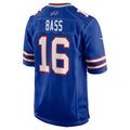 B.Bills #16 Tyler Bass Royal Tomch Team Game Jersey