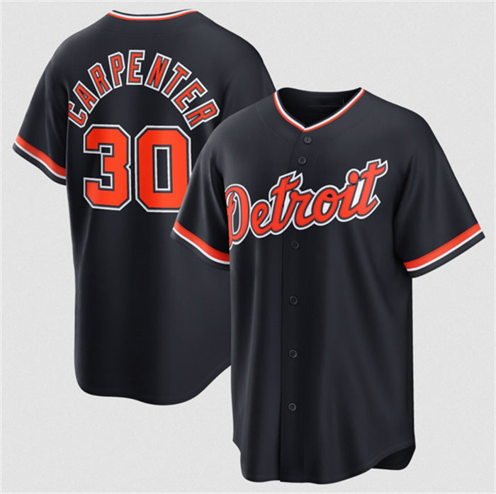 Detroit Tigers #30 Kerry Carpenter Navy Thaam Alternate Stitched Jersey