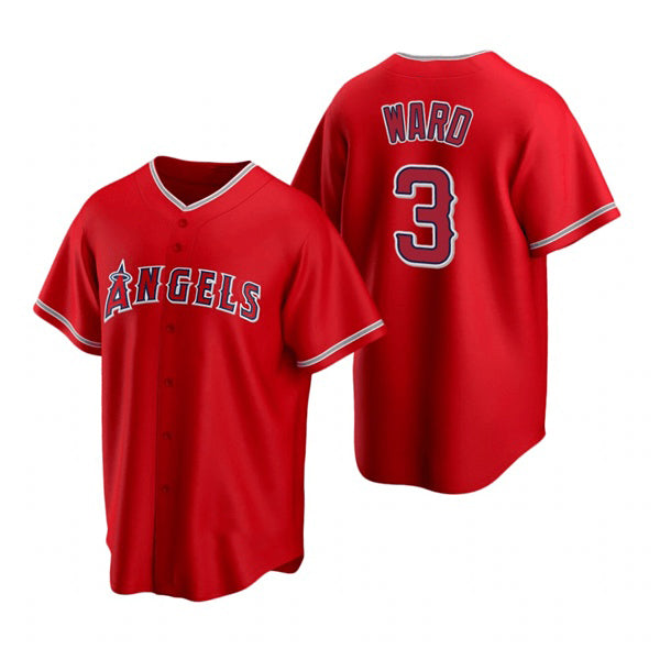 Los Angeles Angels #3 Waylor Ward Red Tomch Cool Base Stitched Jersey