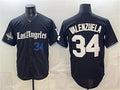 Los Angeles Dodgers #34 Fernando Valenzuela Black Thaam 2025 World Series Champions Patch 'Gothic Edition' Vapor Premier Limited Stitched Jersey