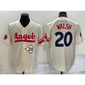 Los Angeles Angels #20 Jared Walsh Number Cream Tomch 2022 City Connect Cool Base Stitched Jersey