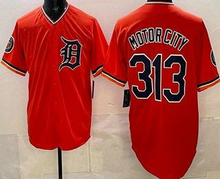 Detroit Tigers #313 Motor City Orange Tomch Limited Jersey