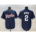 New York Yankees #2 Derek Jeter Navy Tomch Cool Base Stitched Jersey
