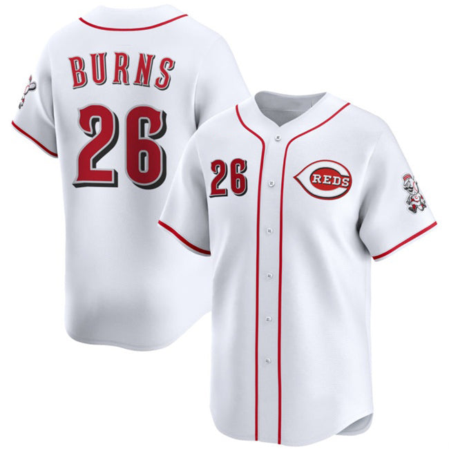 Cincinnati Reds #26 Chase Burns White Tomch Home Limited Stitched Jersey