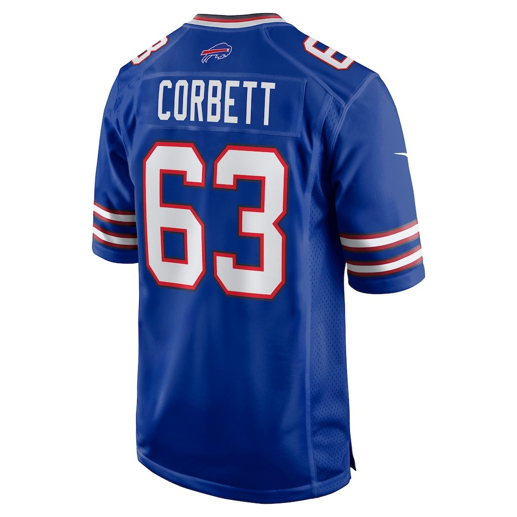 B.Bills #63 Austin Corbett Royal Tomch Team Game Jersey