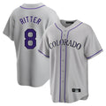 Colorado Rockies #8 Ryan Ritter Player Gray Tomch Game Home Stitched Jerseys