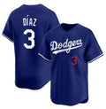 Los Angeles Dodgers #3 Edwin D¨ªaz Royal Tomch Cool Base Stitched Jersey
