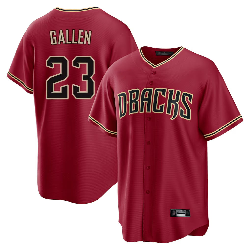 Arizona Diamondbacks #23 Zac Gallen Player Red Tomch Home Game Stitched Jerseys