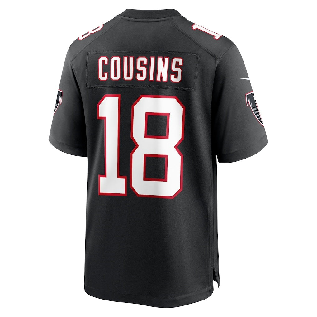A.Falcons #18 Kirk Cousins Black Tomch Alternate Game Player Jersey