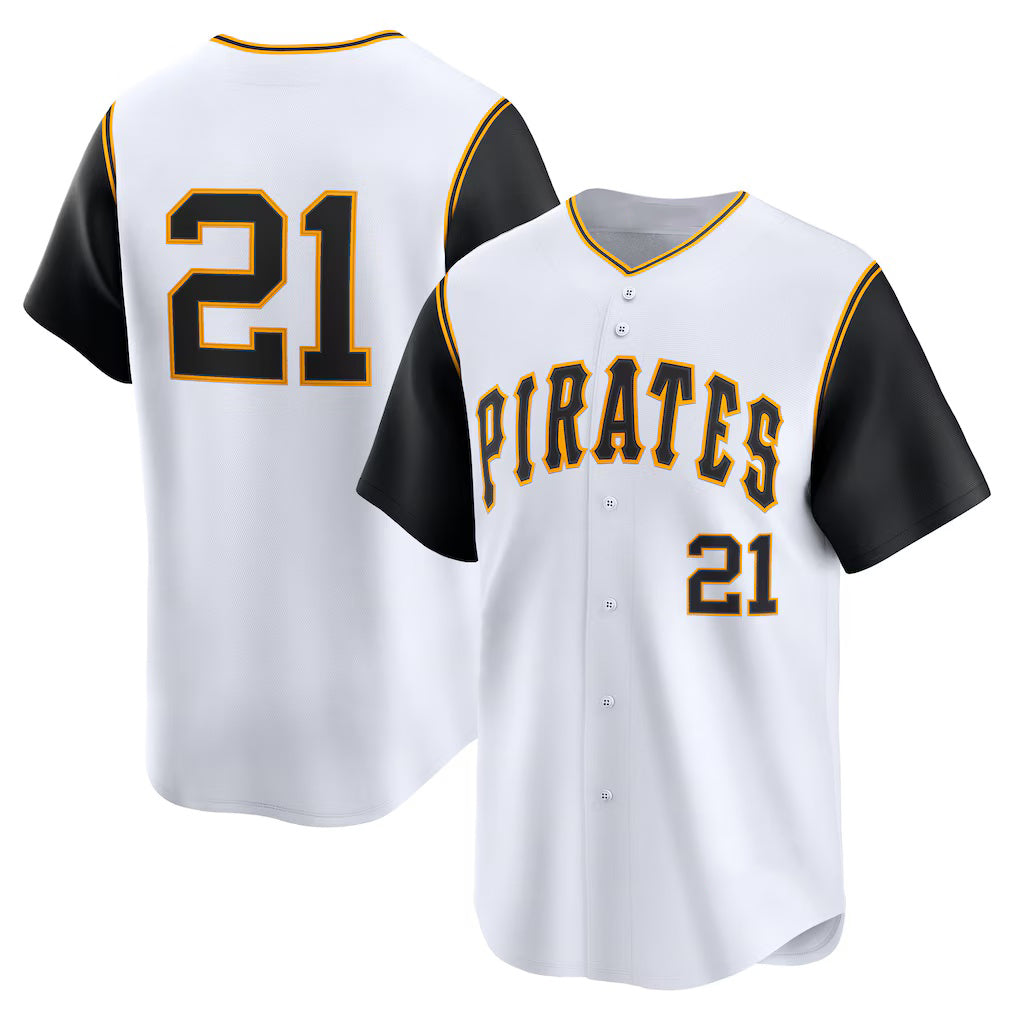 Pittsburgh Pirates #21 Roberto Clemente White Tomch Cooperstown Collection Limited Jersey