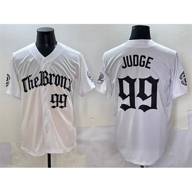 New York Yankees #99 Aaron Judge White Tomch 'Gothic Legacy Edition' Vapor Premier Limited Stitched Jersey