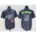 Tampa Bay Rays #18 Shane McClanahan Number Charcoal Tomch 2024 City Connect Limited Stitched Jerseys