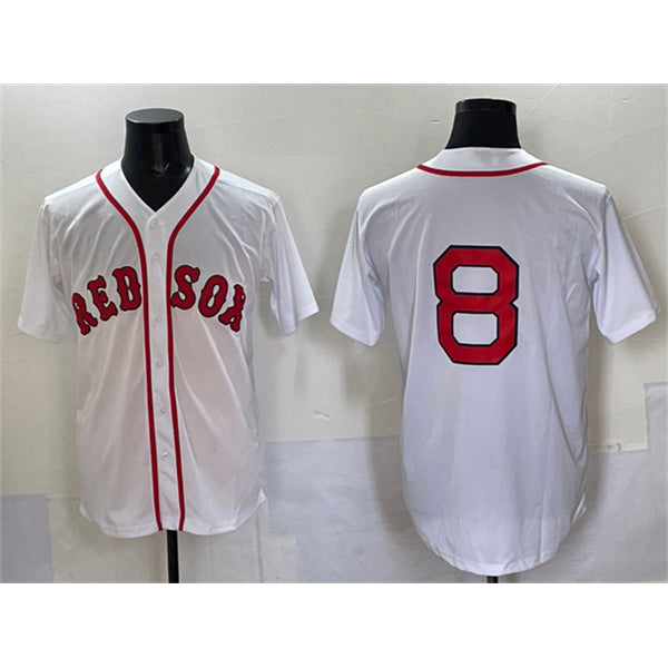Boston Red Sox #8 Carl Yastrzemski White Tomch Cool Base Stitched Jersey