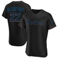Miami Marlins #22 Sandy Alcantara Player Black Tomch Home Limited Elite Stitched Jerseys