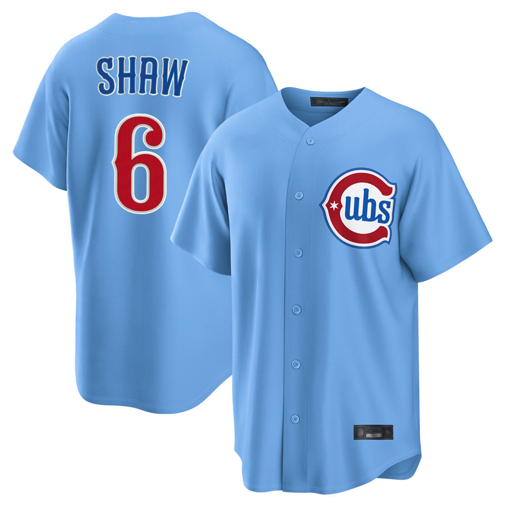 Chicago Cubs #6 Matt Shaw Player Light Blue Tomch Home Game Stitched Jerseys
