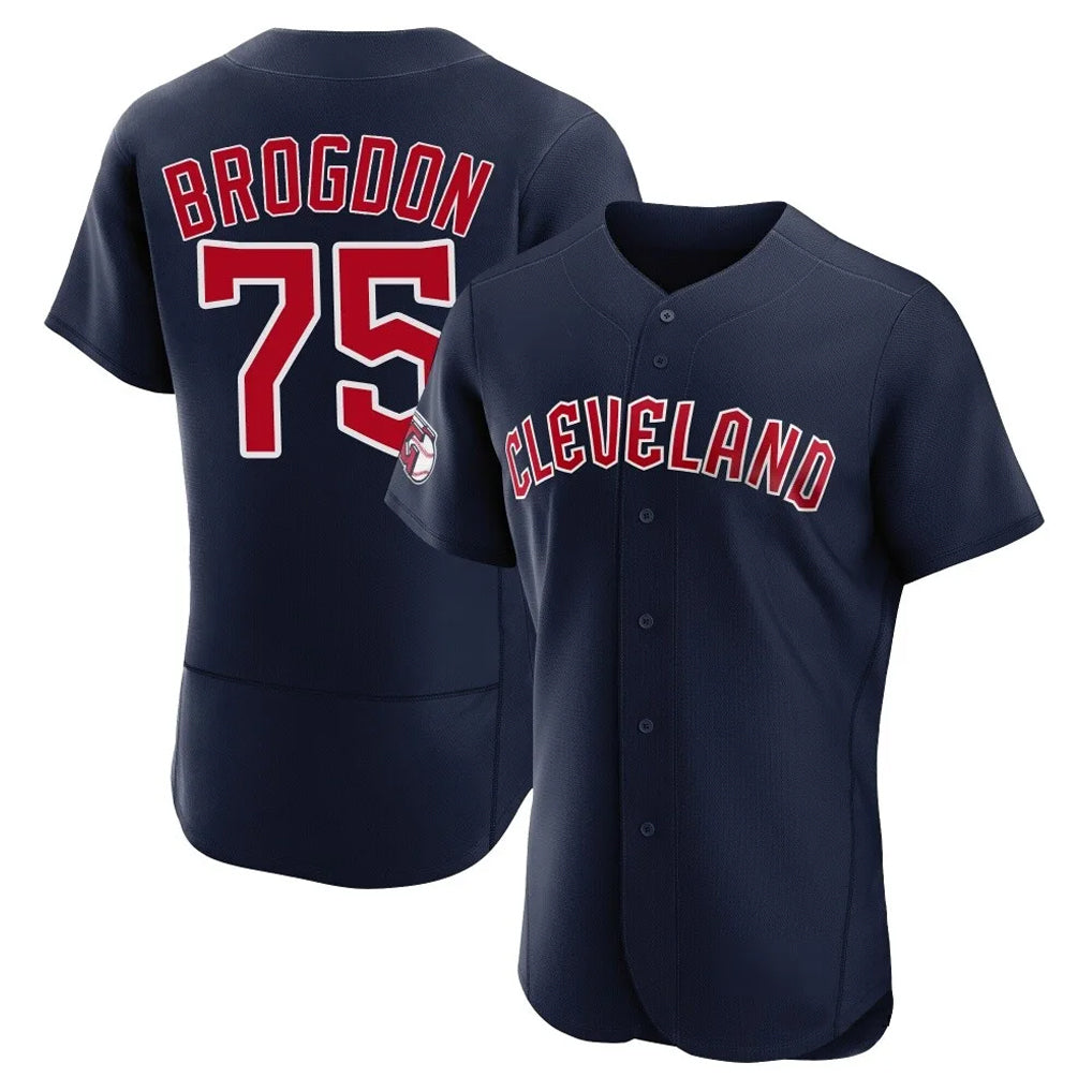 Cleveland Guardians #75 Connor Brogdon Player Navy Tomch Limited Elite Home Stitched Jerseys
