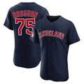 Cleveland Guardians #75 Connor Brogdon Player Navy Tomch Limited Elite Home Stitched Jerseys