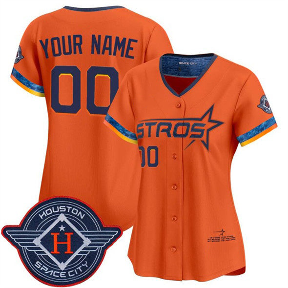 Custom Houston Astros Active Player Orange Tomch 2025 City Connect Limited Stitched Jersey