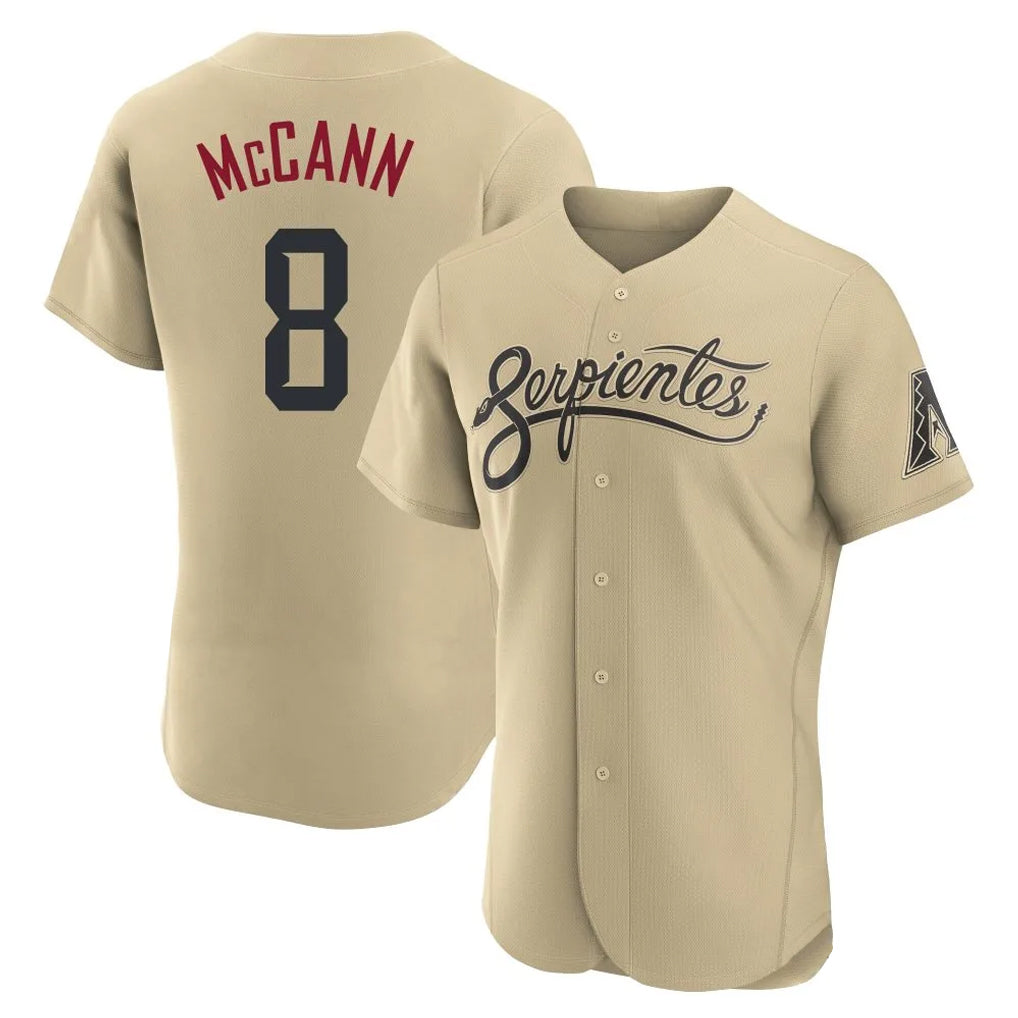 Arizona Diamondbacks #8 James McCann Player Tan Tomch City Connect Limited Elite Home Game Stitched Jerseys