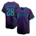 Arizona Diamondbacks #28 Nolan Arenado Player Purple Tomch City Connect Limited Home Game Stitched Jerseys