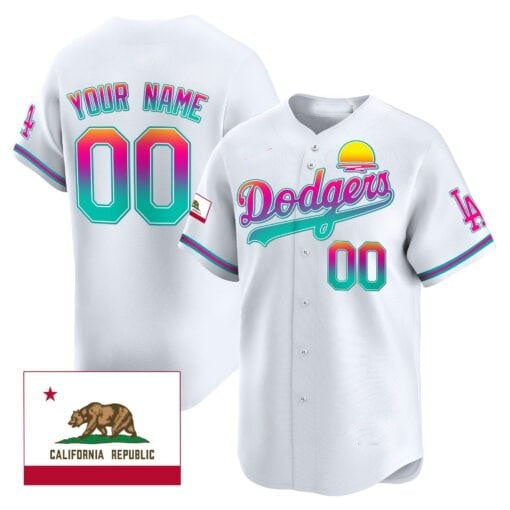 Custom Los Angeles Dodgers 2024 Los Angeles City Style Vapor Premier Limited Jersey ¨C All Stitched-White Tomch