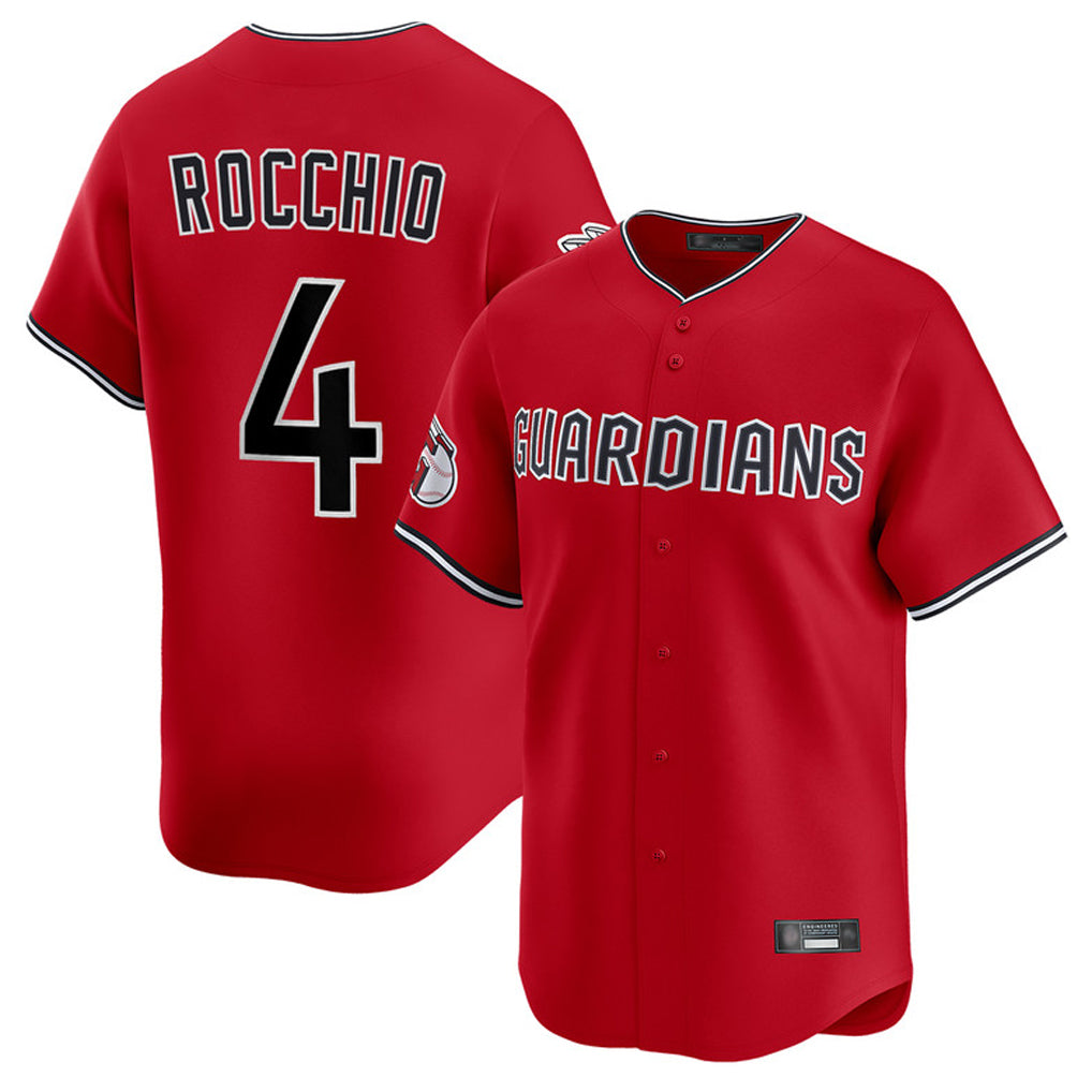 Cleveland Guardians #4 Brayan Rocchio Player Red Tomch Limited Home Stitched Jerseys