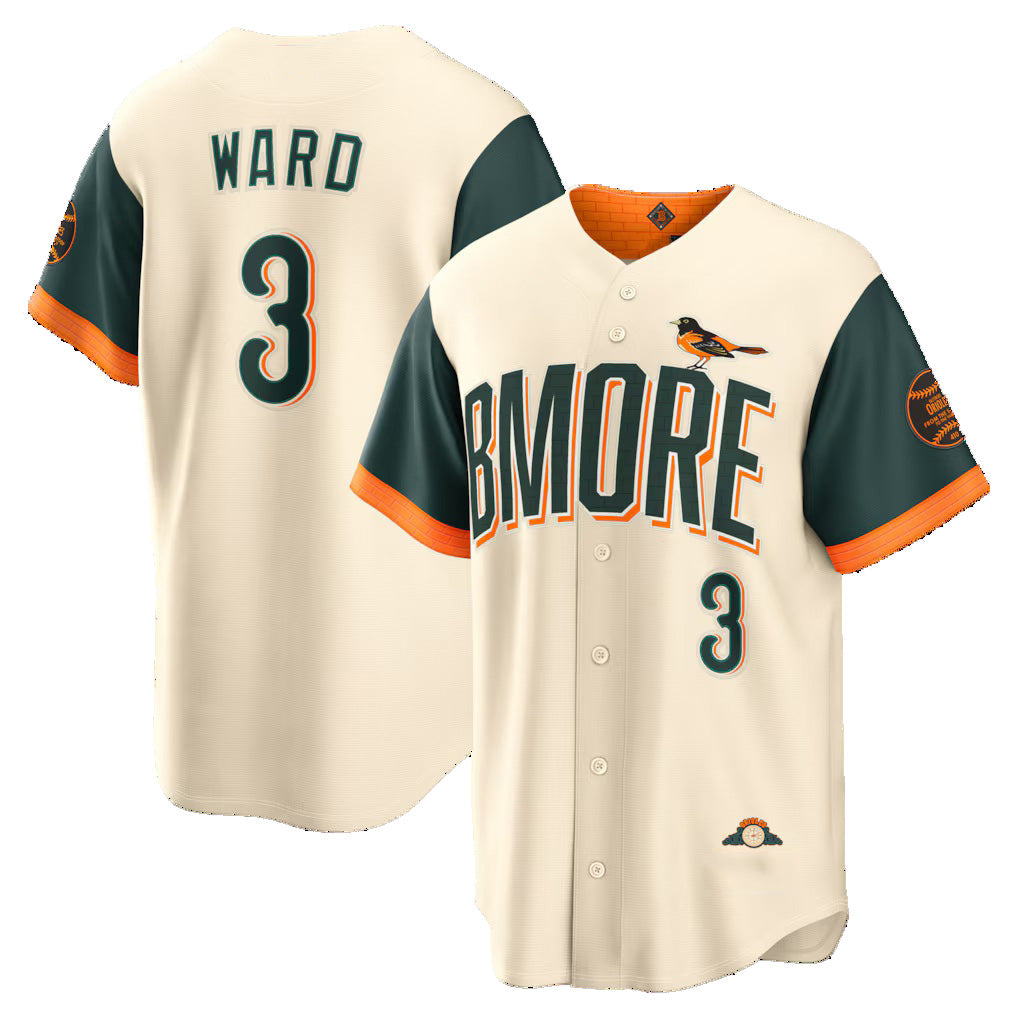 Baltimore Orioles #3 Taylor Ward Natural Tomch 2026 City Connect Stadium Jersey
