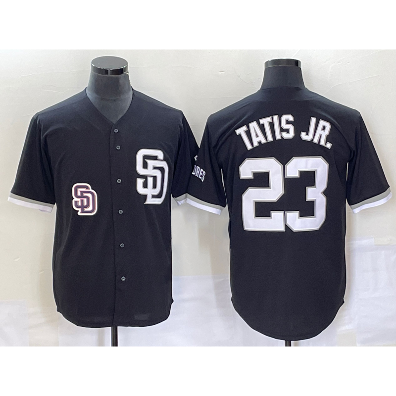 San Diego Padres #23 Fernando Tatis Jr Black Tomch 2023 Cool Base Stitched Jersey