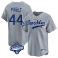 Los Angeles Dodgers #44 Andy Pages Player Gray Tomch World Series Meet Game Limited Home Stitched Jerseys