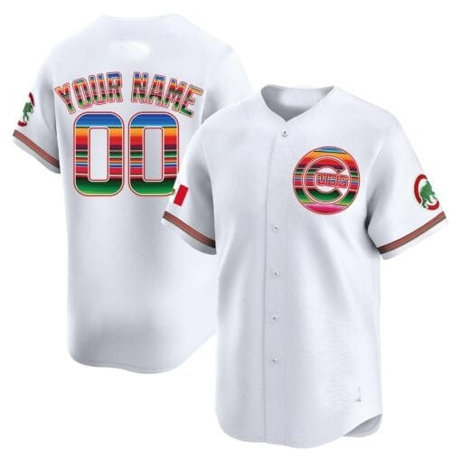 Custom Chicago Cubs Mexico Vapor Premier Limited Jersey ¨C All Stitched-White Tomch