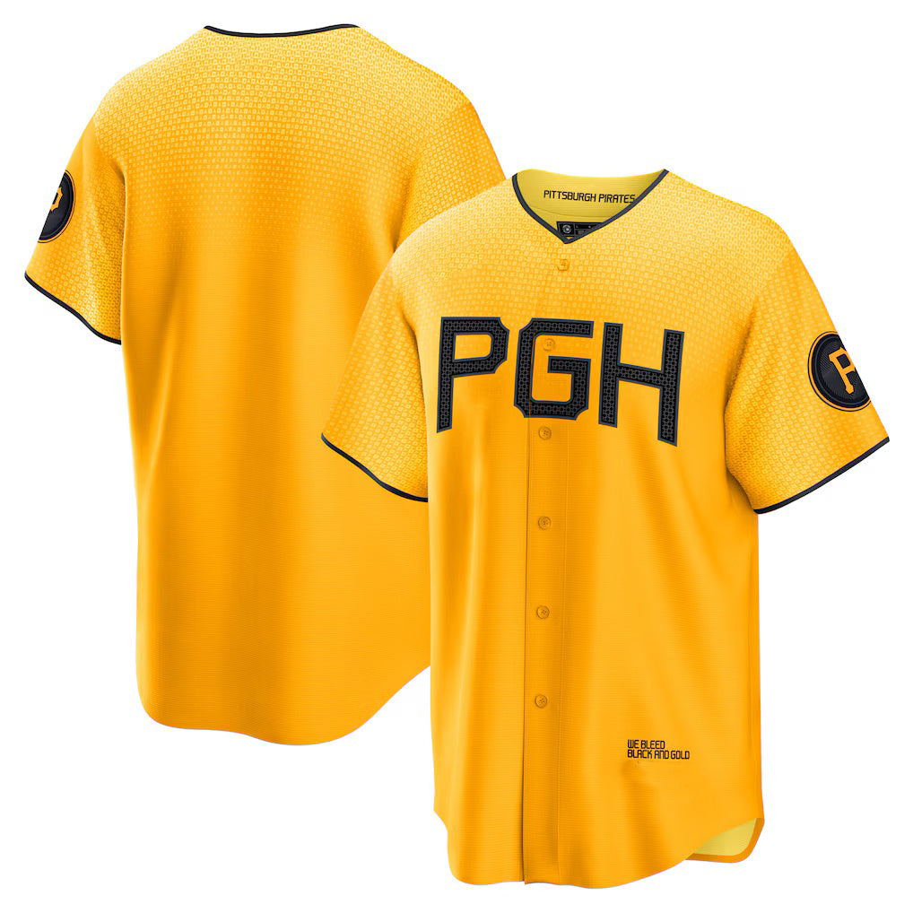Pittsburgh Pirates Gold Tomch City Connect Replica Jersey
