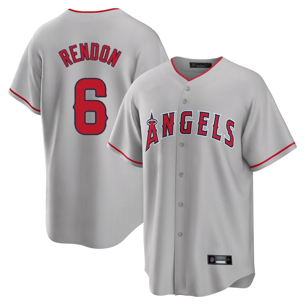 Los Angeles Angels #6 Anthony Rendon Player Gray Tomch Home Game Stitched Jerseys