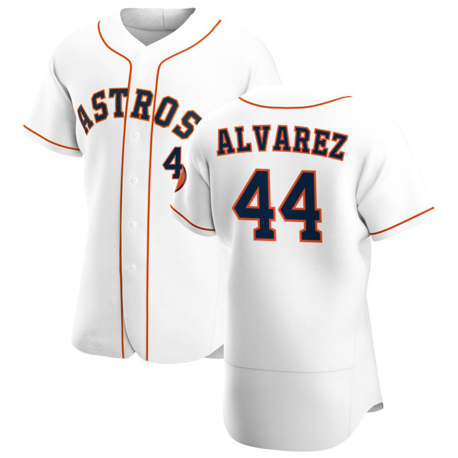 Houston Astros #44 Yordan Alvarez White Thaam Home 2020 Authentic Player Jersey