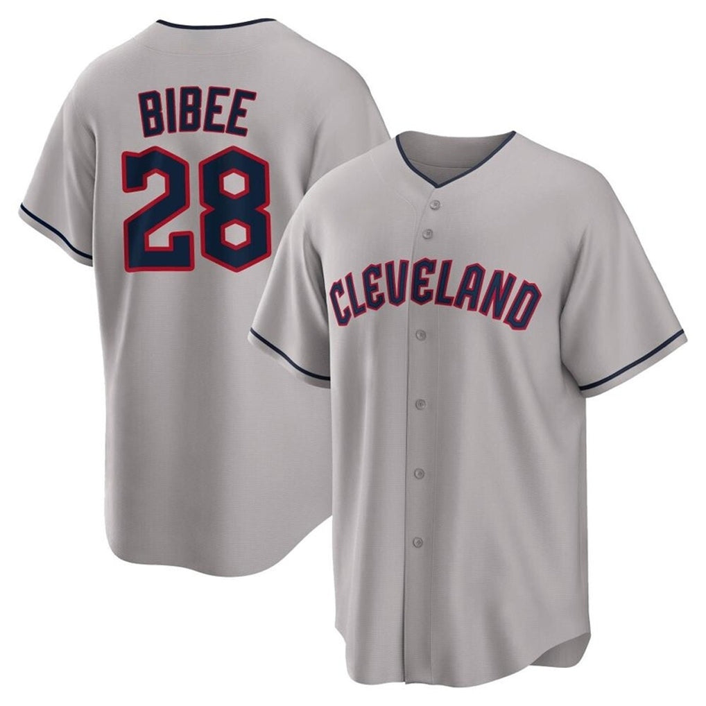 Cleveland Guardians #28 Tanner Bibee Player Gray Tomch Game Home Stitched Jerseys
