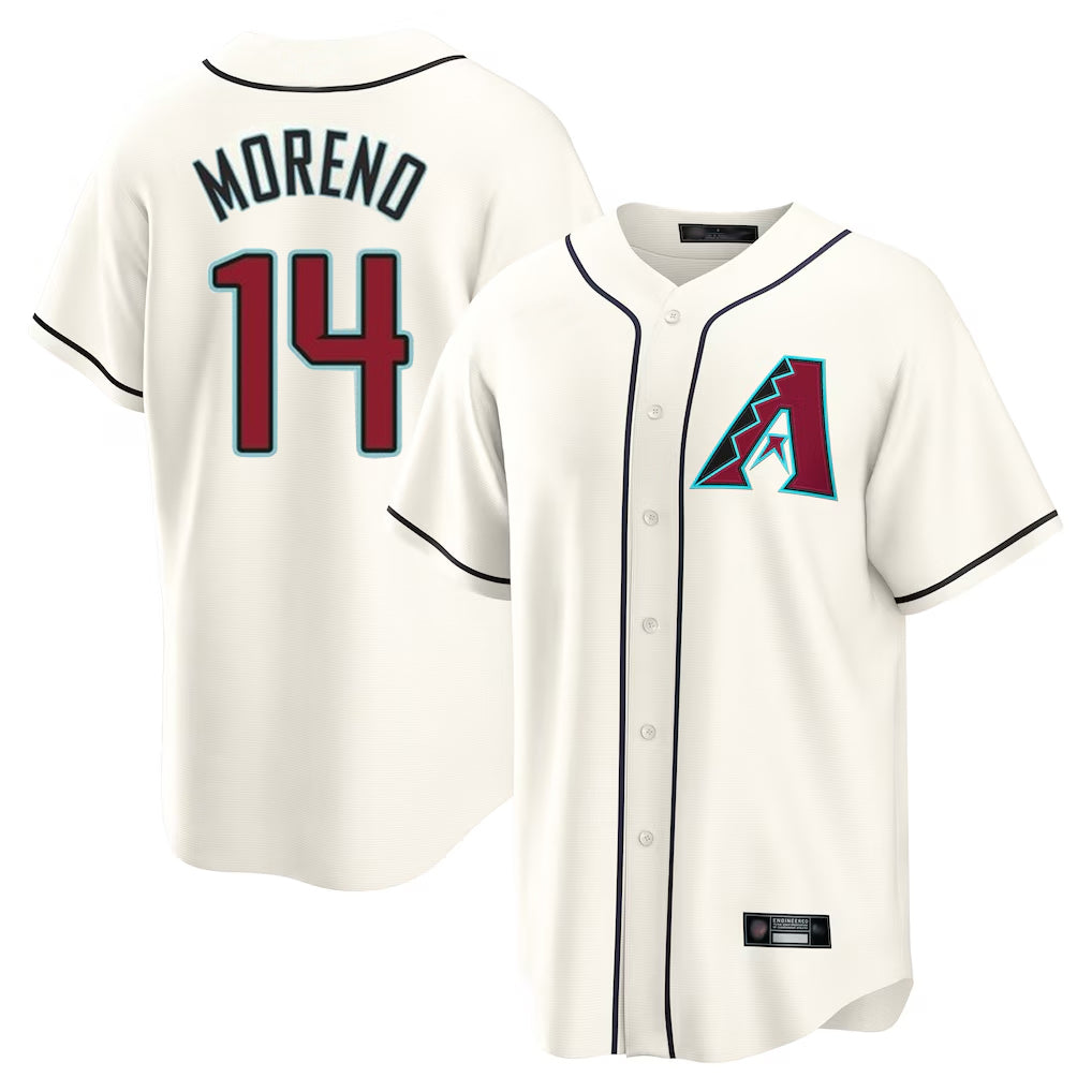 Arizona Diamondbacks #14 Gabriel Moreno Player Cream Tomch Home Game Stitched Jerseys