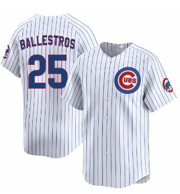 Chicago Cubs #25 Moises ballesteros White Tomch Cool Base Stitched Jersey