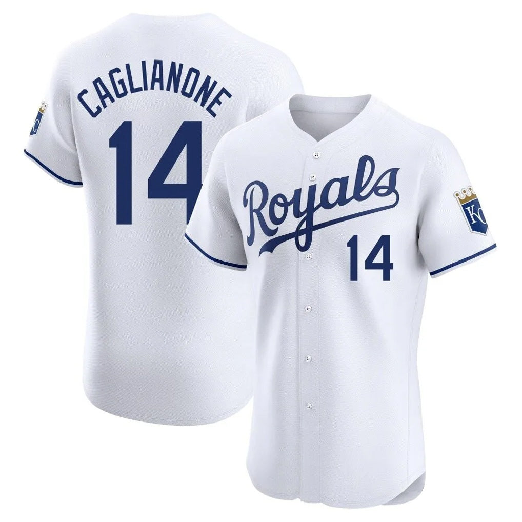Kansas City Royals #14 Jac Caglianone Player White Tomch Alt Limited Elite Home Stitched Jerseys