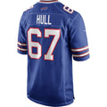 B.Bills #67 Kent Hull Royal Tomch Game Retired Player Jersey