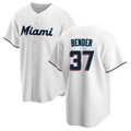 Miami Marlins #37 Anthony Bender Player White Tomch Home Game Stitched Jerseys