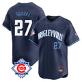 Chicago Cubs #27 Seiya Suzuki Player Navy Tomch City Connect 150th Anniversary Limited Home Stitched Jerseys