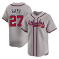 Atlanta Braves #27 Austin Riley Player Gray Tomch Limited Home Game Stitched Jerseys