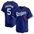 Los Angeles Dodgers #5 Freddie Freeman Royal Thaam Limited Stitched Jersey 2