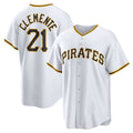 Pittsburgh Pirates #21 Roberto Clemente White Tomch Home Replica Player Name Jersey